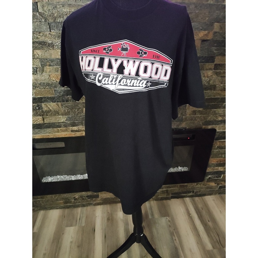 Tee Styled Classic Heavyweight Hollywood Black T Shirt Size Large